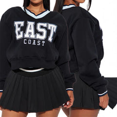 Chic Women's State of Mind Pleated Mini Skirt Set