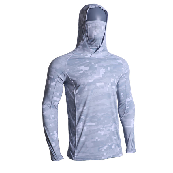 Sunscreen Printed Hooded Mask With Breathable Holes Fishing Suits