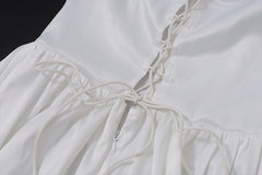 White Stunning Off-Shoulder Backless Dress, Perfect for Any Occasion