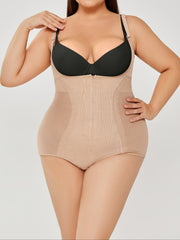 Women's Seamless Tummy Control Shapewear Bodysuit Sculpting Snatched Waist Body Shaper