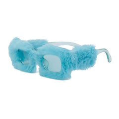 Light Blue Fur Flair Sunnies Sunglasses