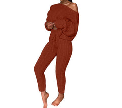 Brown Women's Autumn Aura Lounge Pant Set