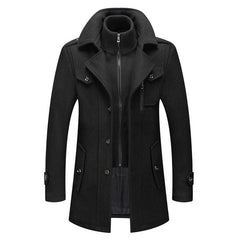 Black Stylish Woolen Men's Jackets Warm & Durable Winter Wear