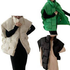Women’s Down-Fill Cropped Vest  Packable Quilted Puffer Vest