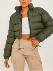 Women’s Essential Cropped Hooded Puffer Jacket