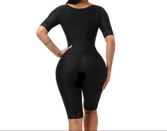 Fit Slim Long Sleeve Open Bust Bodysuit – Double Compression Faja Shapewear for Long Torso