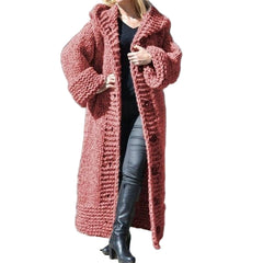 Women's Fall Chunky Knit Cardigan  Long Open Front Sweater, Solid Colors, Cozy & Stylish