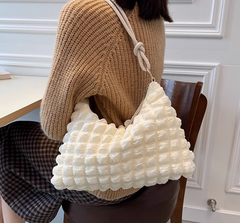 Diamond Stitch Quilted Shoulder Bag