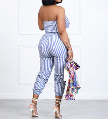 Stripe Fusion Fashionista Jumpsuit