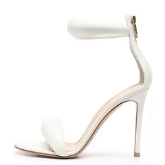 White Women's Fashion Forward Footwear: Discover ModaRound's High Heel Sandals for Trendsetters!