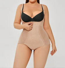 Women's Seamless Tummy Control Shapewear Bodysuit Sculpting Snatched Waist Body Shaper