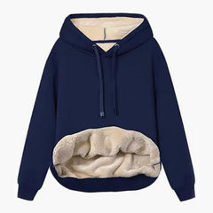 Navy Blue  Everyday Luxe Thermal-Lined Hoodie Ultra Warm & Stylish