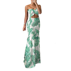 Floral Print Women's Printed Patchwork Maxi Dress Sleeveless Elegant Strap Dress for Work, Casual & Summer Wear