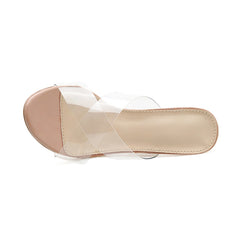 Women's Clear Lucid Luxe Slip-Ons Sandals