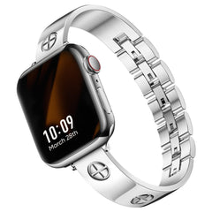 Silver Stainless Steel Cross Bracelet Durable iPhone Watchband Strap