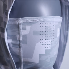 Sunscreen Printed Hooded Mask With Breathable Holes Fishing Suits