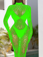 Women's Fashion Lace  Long-sleeved Jumpsuit