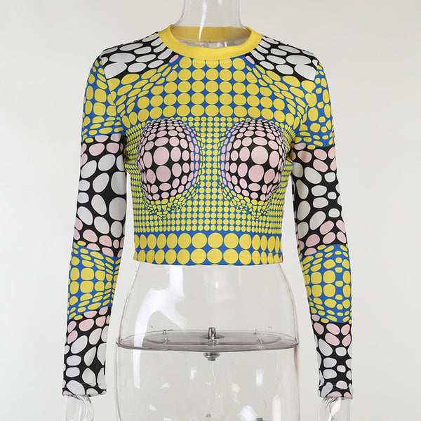 Flirty Polka Dot Knit Body Top