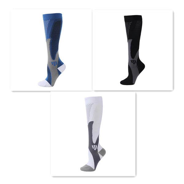 High Performance Over the Calf Compression Socks for Nurses Boost Circulation & Comfort 3PK