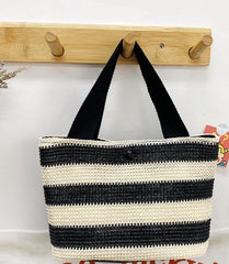 Shore Style Straw Chic Tote Handbag