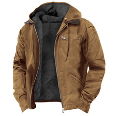 Camel Men’s Classic Cheyenne Hooded Jacket Washed Duck Insulated Active Workwear