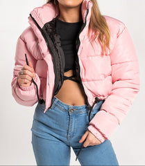 Women’s Essential Cropped Hooded Puffer Jacket