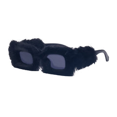 Black Fur Flair Sunnies Sunglasses