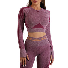 Red women s Groove Seamless High-Waisted Compressive Legging Set