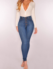 Sculpt Your Silhouette: Get Noticed in our Chic Contour High Waisted Jeans Today!