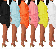 Women’s Chic One-Piece Long Sleeve Pleated Romper