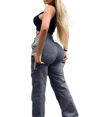 Women’s High-Rise Tapered & Straight Cargo Pants Cotton & Denim