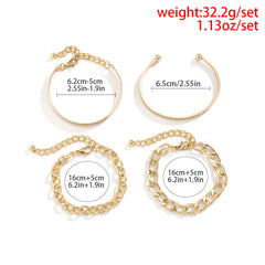 Elevate Your Style with our Simple & Smooth C-shaped Bracelet Set