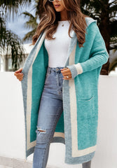 Mint GreenWomen's Fashion Versatile Hooded Sweater Jacket