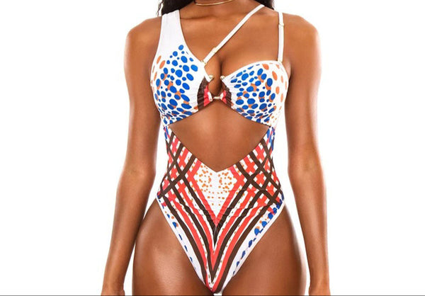 Multi Color High Waist, Sexy Two Piece Totem Print Bikini Set for Women