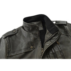 Men’s Big & Tall Hooded Moto Bomber Jacket Casual Streetwear Outerwear