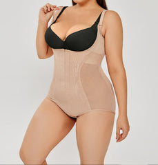 Women's Seamless Tummy Control Shapewear Bodysuit Sculpting Snatched Waist Body Shaper