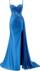 Plus Size Satin Strapless Maxi Corset Dress  Sexy Long Formal Evening Gown