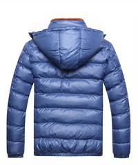 Blue Men's Winter Puffer Jacket