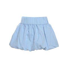 High-Waist Ruched Crepe Mini Skirt  Ultra Bubble Design for Chic Style