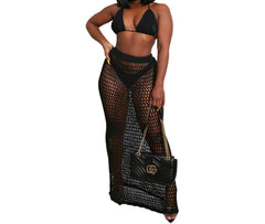 Summer Dream Duo: Knitted Beach Cover-up and Bikini Set