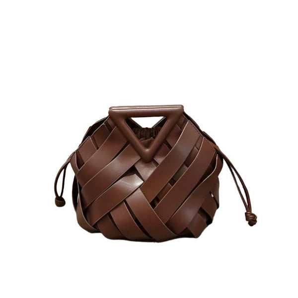 Brown Women's Triangle Magnetic Buckle Crossbody Handbag – Stylish & Versatile Women's Bag