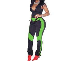 Plus Size Color block halter jumpsuit for women summer one-piece romper