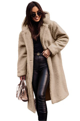 Women's Winter Hooded Long Wool Teddy Coat Warm & Stylish