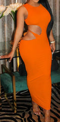Sunset Soirée Neckline Beach Party Dress