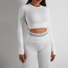 White women s Groove Seamless High-Waisted Compressive Legging Set
