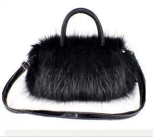 Luxurious Faux Fur One Shoulder Messenger Handbag