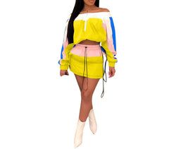 Women's Skirt Set Windbreaker Ensemble