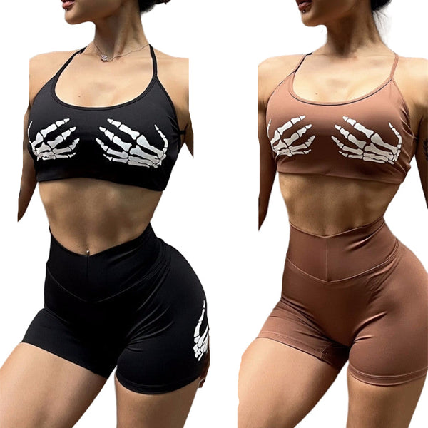 Women's Beauty Back Bra & High Waist Hip-Lifting Yoga Set  Sexy Workout Outfit