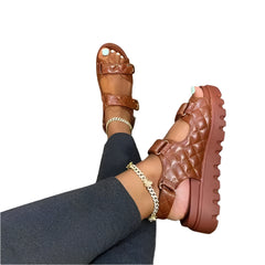 Women’s Luxury Platform Double Band Sandals Hybrid Style Summer Sandals