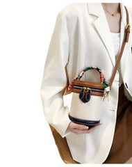 Luxury Style Cylinder Bucket Messenger Bag  Chic, Stylish & Functional
